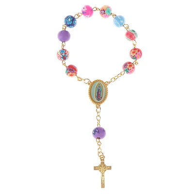 Rosary Bead Bracelet Catholic Pendant Virgin Mary Christian Religious Jewelry Centrepieces Christian Catholic Religious Jewelry