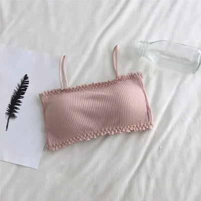 Women's Cotton Bra Female Tube Top Bra