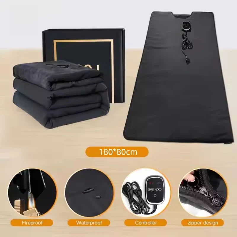 Home Spa Infrared Zip Steaming Body Blanket New Trending  Pain Relief Weight Loss Far Infrared Technology EU Plug