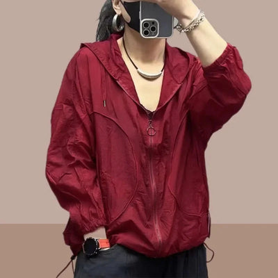 Summer New Fashion Women's Jacket Beach Thin Sunscreen UV Protection Coat 2023 Female Long Sleeve Hooded Jackets Outerwear Tops