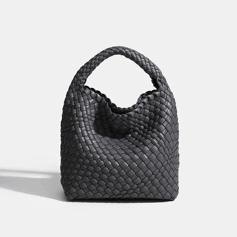 Designer bag Luxury 2024 woman bag Brand New Product PU Small size hand-woven bucket bag High quality Women's handbag