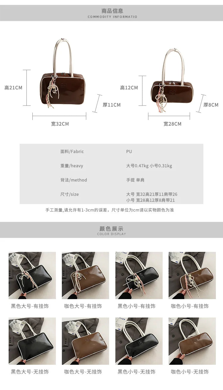 Designer Bowling Tote Women's Oversized Shoulder Bag, High-Capacity Office Handbag, Fashionable Minimalist Crossbody Purse