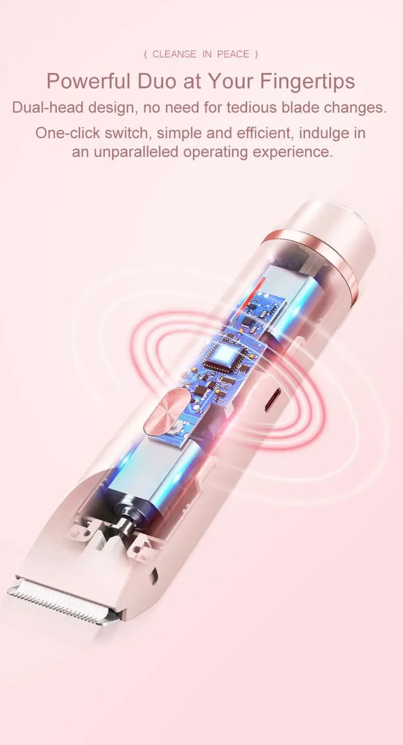 Portable Rechargeable Eepilators For Women - Electric Shaver Doubles As Hair Trimmer For Leg Face Arm