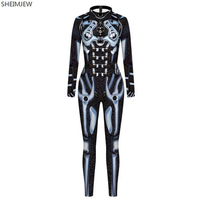 Women Sexy Jumpsuit Special Combat Readiness 3D Print Cosplay Bodysuit Carnival Party Performance Zentai Suit Adult Rave Outfits
