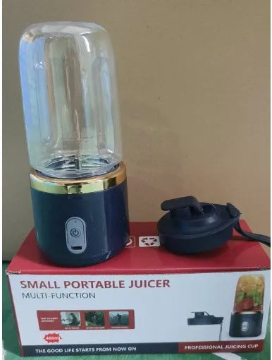 Portable Blender & Juicer 2-in-1 - USB Rechargeable Includes 6 Blades & Double Cups Ideal for Smoothies Iced Drinks & Halloween