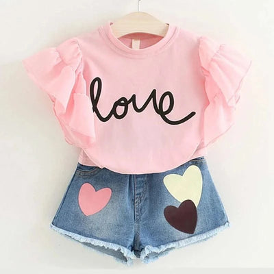 Clothes For Girls Summer Toddler Girls Clothes 2Pcs Outfits Kids Clothing For Girls Tracksuit Suit For Girls Children Clothing