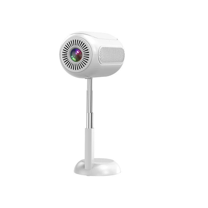 Portable Mini  Android Projector Support 4K  1080p Integrated 90°Adjustable Stand Hight Adjustment WiFi Bluetooth  ,Model:TS6