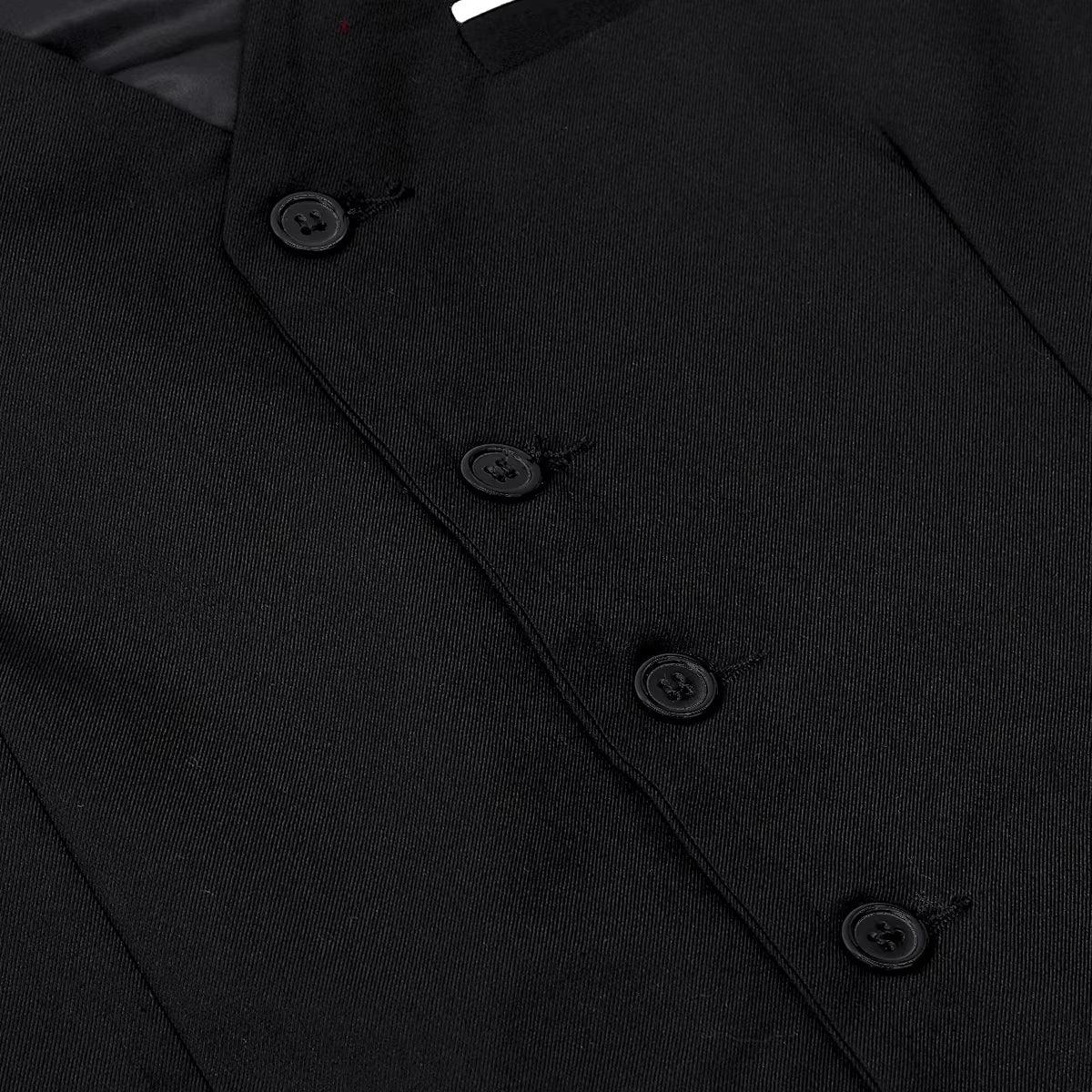 Mens Suit Vest Male Business Formal Wedding Office Birthday Party Outfit Set  Easter Church Jacket Black Waistcoat