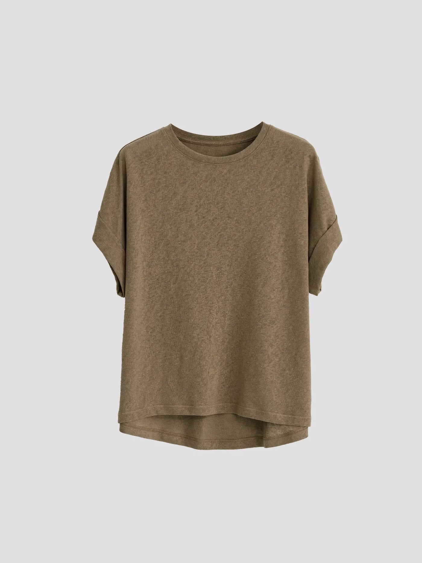 Women T Shirt Short Sleeve Cotton Linen Tops Crew Neck Oversize Dolman Plain Tees Spring Summer