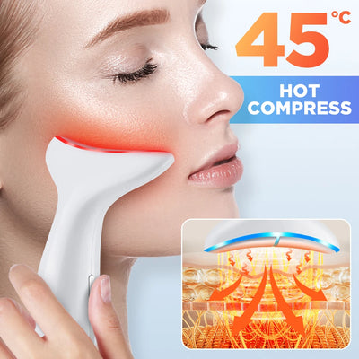 Neck Face Lifting Massager Hot Cold Neck Beauty Device Anti Wrinkle Skin Tightening Massager Remove Double Chin Facial Massager
