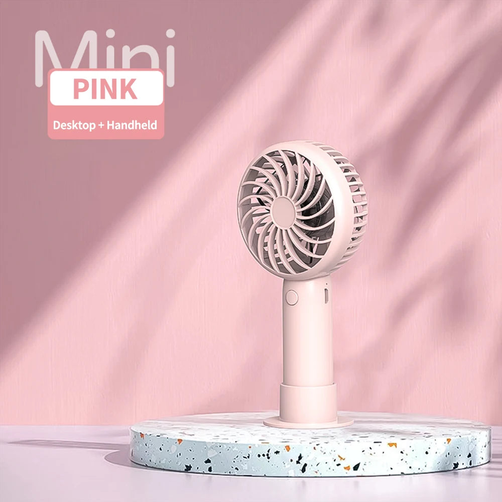 1200mAh Mini Portable FansHandheld USB Rechargeable Quiet Handheld FanAir cooler Outdoor Travel Hand Fans ventilation Fan
