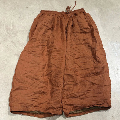 Women Wide Leg New 2025 Spring Summer Double Layer Ramie Pants Elastic Waist Ladies Retro Free Trousers High Quality Original