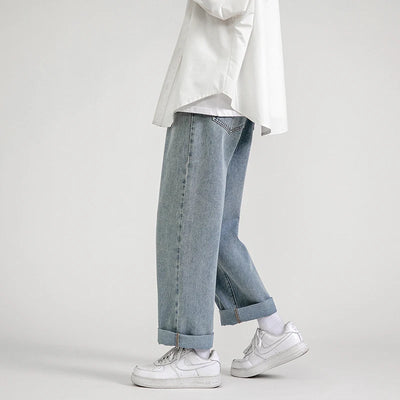 Men's Jeans Pants Straight Trousers for Men Jean Spring Denim Mens Man Male Trendyol Streetwear Korean Fashion Men Boys  Sale