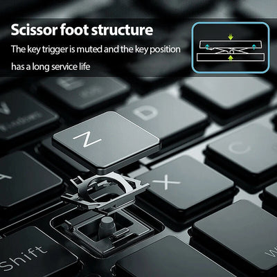 Dual-Foldable Phone Keyboard Bluetooth 5.1 Mini Rechargeable Wireless Keyboard For Windows Android IOS Laptop Phone Accessories