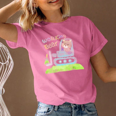 Women's T-Shirt  Short Sleeve Round Neck Summer Graphic Tee  Trendy 2025 Beer Truck Print  Fast Ship