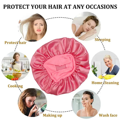 Satin Bonnet Hair Bonnet for Sleeping,Silk Bonnets for Black Women with Elastic Soft Band for Hair Care