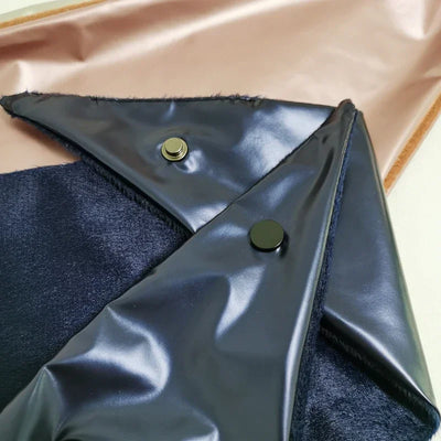 Designer woman Triangle Scarf Black Bandana men Unisex Faux leather kerchief eco-leather headscarf headdress Shawl Wrap