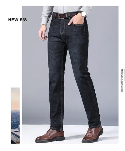 New Men Classic Jeans Jean Homme Pantalones Hombre Men Mannen Soft Black Biker Masculino Denim Overalls Mens Pants Size 32-38
