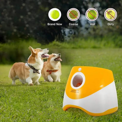 Automatic Dog Ball Launcher with 3 Distance Settings for Indoor & Outdoor Play, Keeps Pets Active & Healthy.