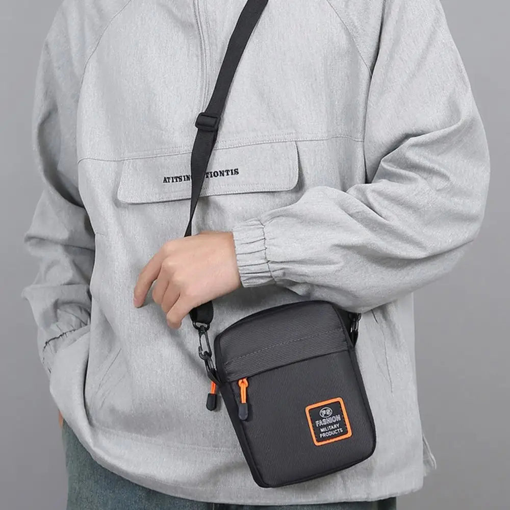 Men's Business Shoulder Bag Casual Man's Messenger Bag Durable Male Handbag Waterproof Oxford Cloth Bag Mini Mobile Phone Bags