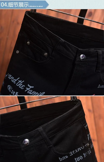 2025 new men's printing  jeans slim fit jeans men Fashion Classic Denim Skinny Jeans Male men's casual High Quality Trousers