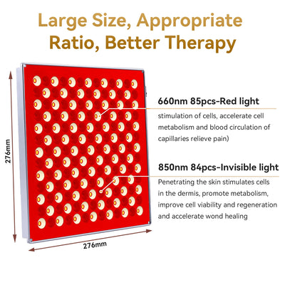 LED Red Light Therapy Device - 45W LED Panel Deep 660nm & 850nm Light Combo for Skin Beauty, Muscle & Joint Pain Relief