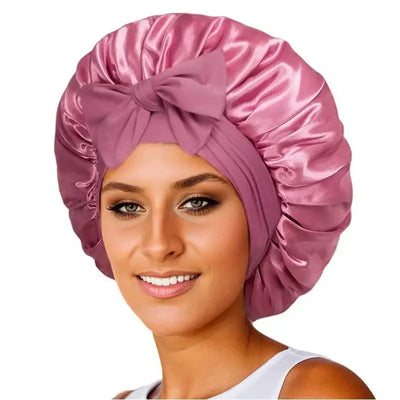 Satin Bonnet Silk Bonnet Adjustable Bonne For Sleeping Hair Bonnet With Tie Band Bonnets For Women Men