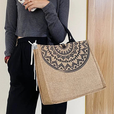 Canvas Handbags For Women Fashion Tote Beach Bags Reusable Shopping Bags Casual Large Capacity Designer Shoulder Pouch Bags