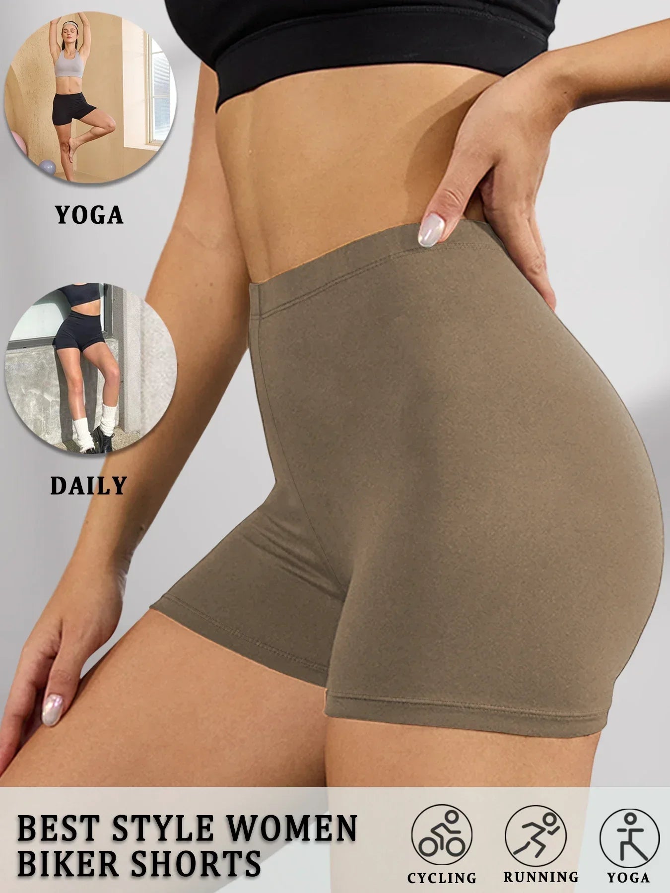 Biker Shorts For Women Super Soft No See Through Workout Yoga Running Cycling Push Up Gym Fitness Shorts Women's Activewear