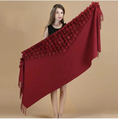 Winter Thick  Genuine Rabbit Fur Scarf for Women