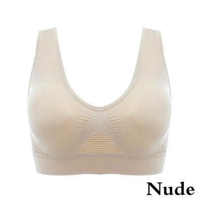 Women's Breathable Sports Vest Bra Sweat-absorbent Shockproof Pad Sports Top Track and Field Gym Running Fitness Sports Top