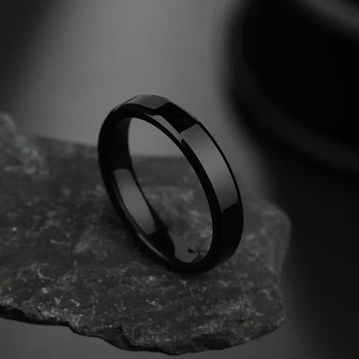 Engraving Letter Name Rings for Women Stainless Steel Jewelry Customized Personalized 4mm Ring Engagement Wedding Couple Gifts