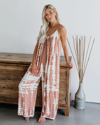 Women's Jumpsuit Suspenders Sexy Wide Leg Casual Printed Trousers Versatile Women's Trousers Jampsuit Jumpsuit Women