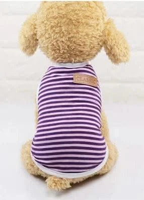 Summer Pet Dog Clothes Cotton Striped Vest t shirt Dog Clothing for Dogs Puppy Outfit shirt Small Pet chihuahua Clothes 25S2