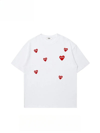 Short-sleeved T-shirts for men are a trendy summer fashion choice, featuring loose and casual prints from trendy brands