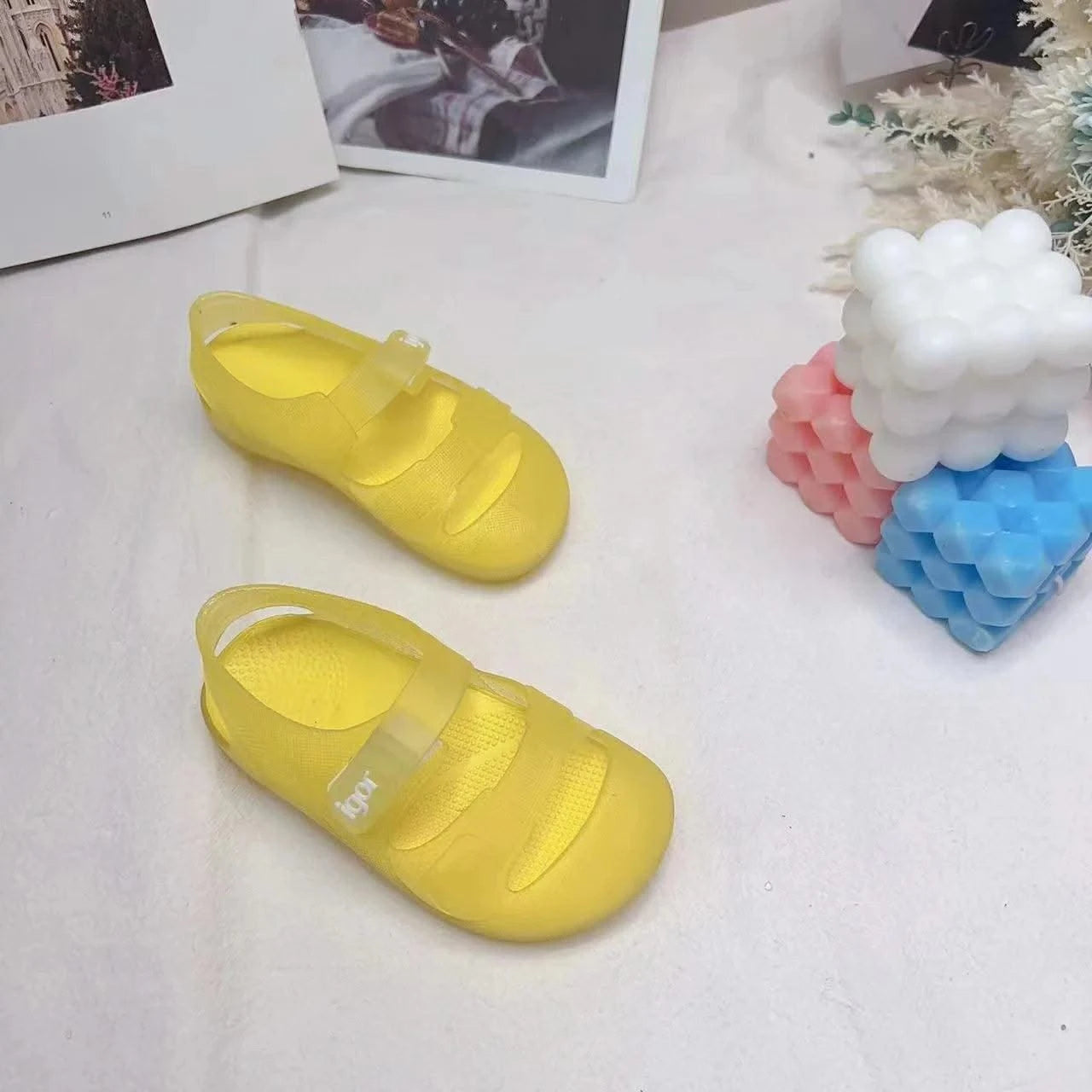 Kid Toddler Flat Breathable Fishermen Roman Shoes Children's Colorful Beach Comfortable Jelly Sandals Boy Girls Sandals SO098