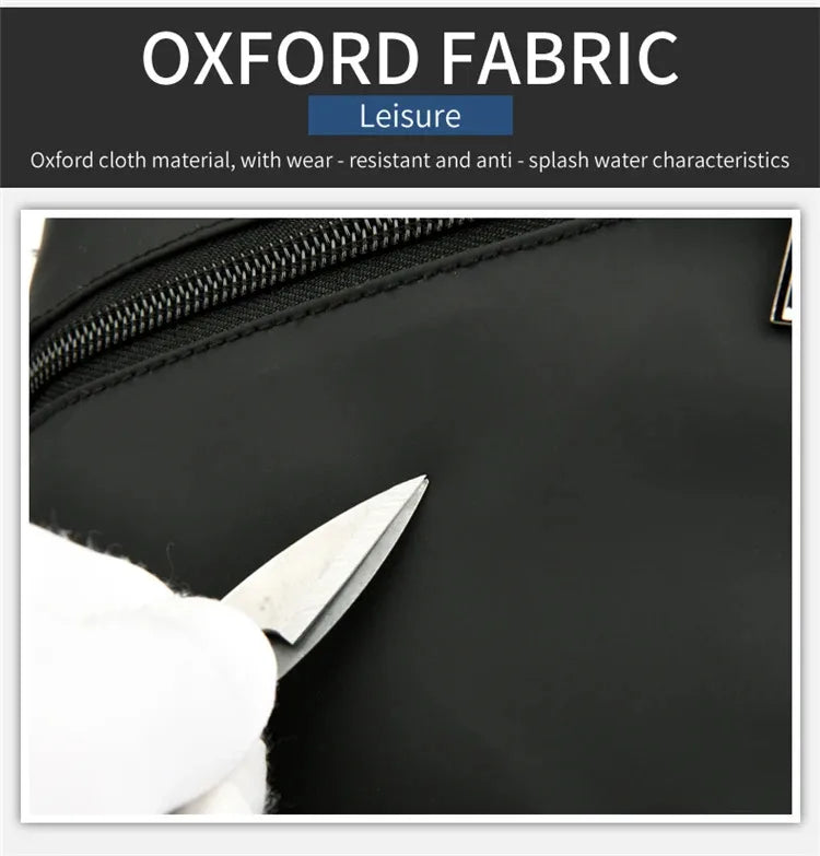 Men Fashion Laptop Waist Packs Trendy Computer Chest Bag Usb Shoulder Bag Leisure Chest Bag Large Capacity Crossbody Bag
