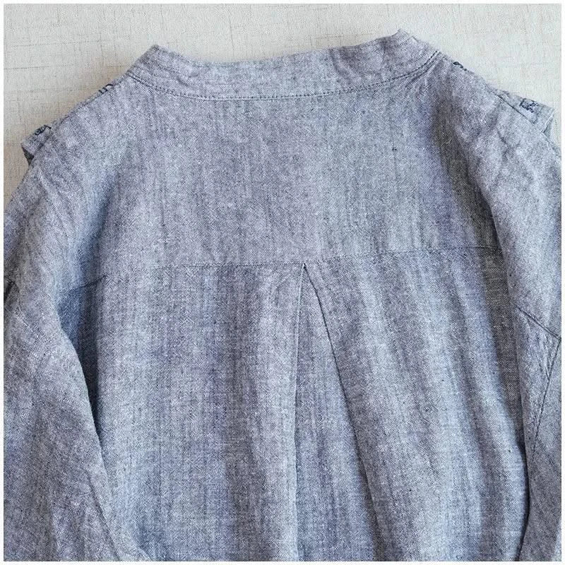 Cotton Linen Floral Embroidery Blouses Shirts For Women Tops Loose Oversize Lantern Long Sleeve Casual Boho Beach Summer Blusas