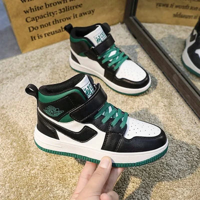 Children's shoes Men's shoes 2024 new fall children's non-slip sports shoes large high top board shoes for children