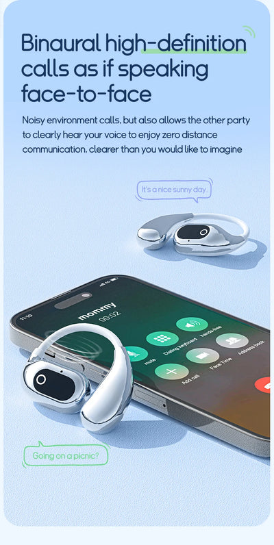 Wireless Earbuds, New 50H Bluetooth 5.4 Headphones Sport, HiFi Stereo Sound Wireless Earphones with Earhooks, IP7 Waterproof Ear