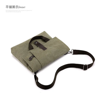 Men's Fashion Canvas Shoulder Bag Business Travel Crossbody bags Men Multifunctional Messenger Bags Briefcase Men Handbags Totes