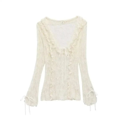 Chic Lace Perspective Elegant Holiday Tops Women