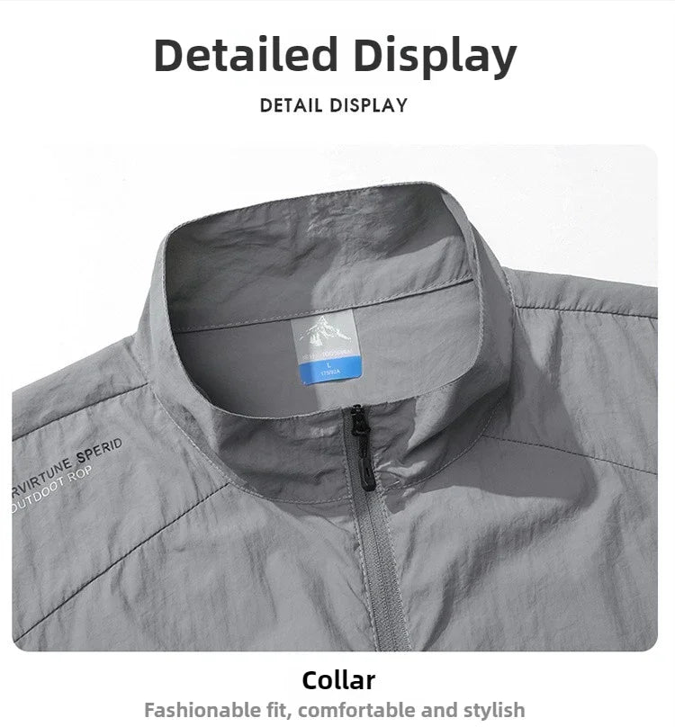Summer Women's UPF 50+ Light Jacket Full Zip Sun Protection Coats Long Sleeve Sun Shirts for Woman Hiking Fishing Zip Pockets
