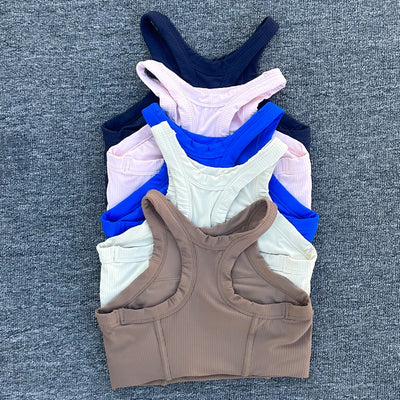 Women Breathable Sports Bra Fitness Top Women Seamless Yoga Bra High Strength Shock-Absorbing Sports Bra Gym Workout Top