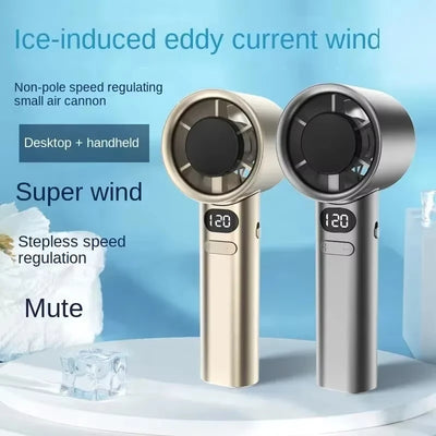 Portable Hand Fan 120 Wind Speeds Mini Bladeless Handheld Fan USB Rechargeable Personal Highspeed Fans Electric Eyelash Fan