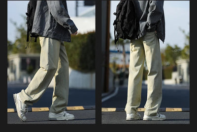 2025 New Men's Baggy Casual Jeans Male High Street Straight Leg Denim Pants American Classic Retro Autumn Casual Long Trousers