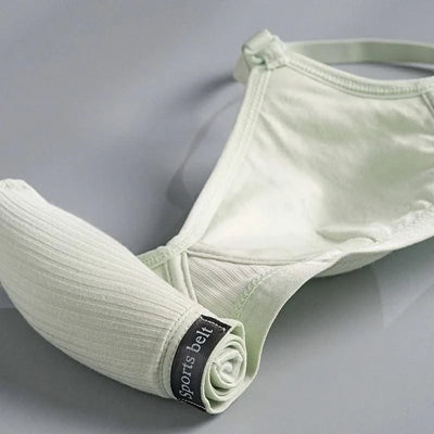 Cotton Women's AB Cup Bra Underwear Wireless Gathering Comfortable V-Bra Women's Upward Push Underwear