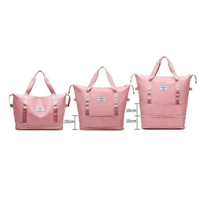 Travel Bag Women Shoulder Bag Quality Casual Handbag Double Zipper Expansion