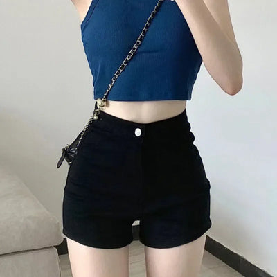Black Denim Shorts for Women Summer Jorts Short Jean Pants Woman Elegant Designer Design New In Streetwear Flowy Comfy XXL XL