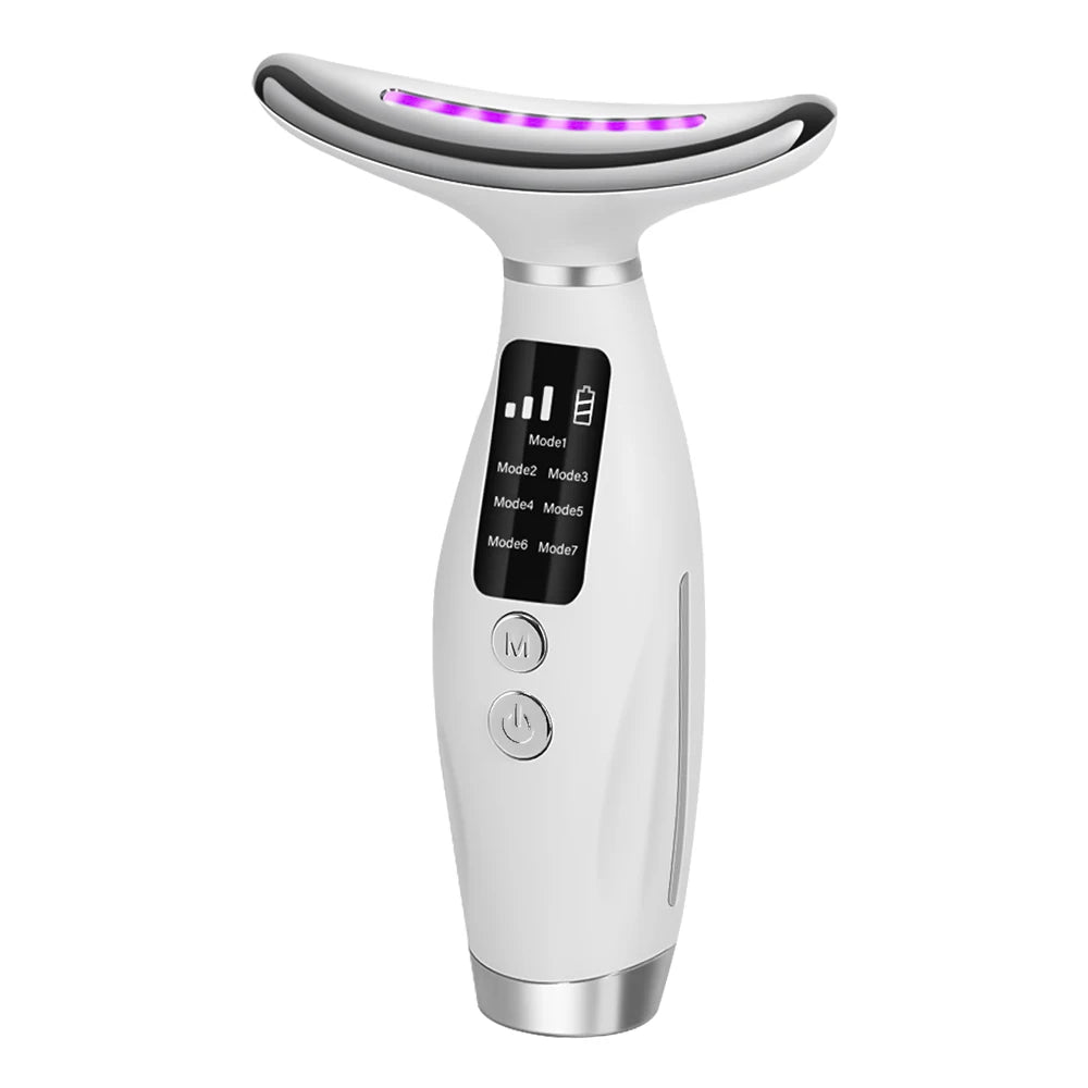 Neck Face Beauty Device Vibration Massage Personal Care Tools Improve Neck Lines Home Use Face Lifting Machine 7 Modes 3 Levels